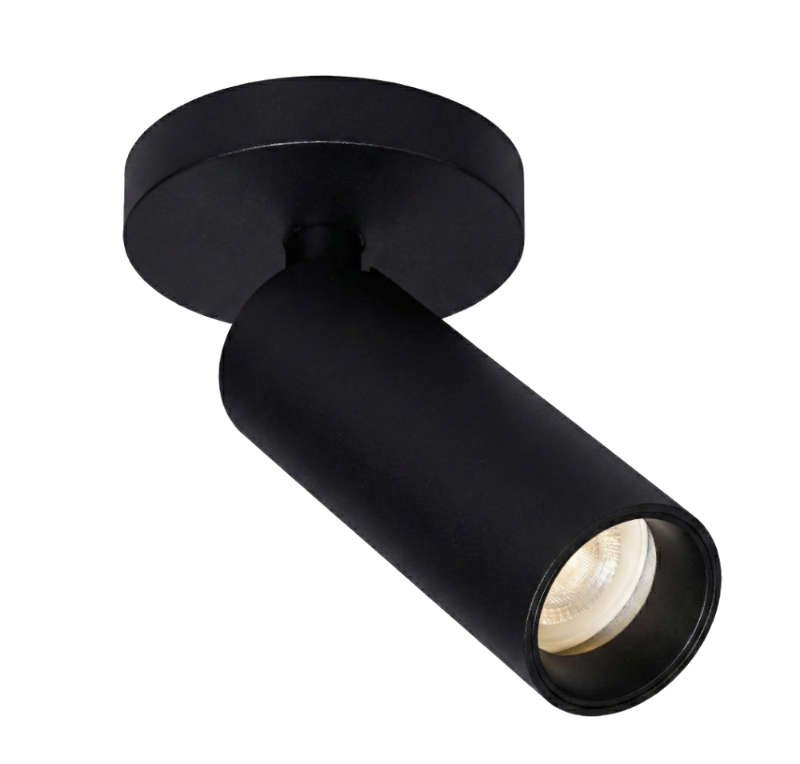 Unibright - Eliva 1 Rond Zwart 5W excl. Ledlamp - ELR15BZL