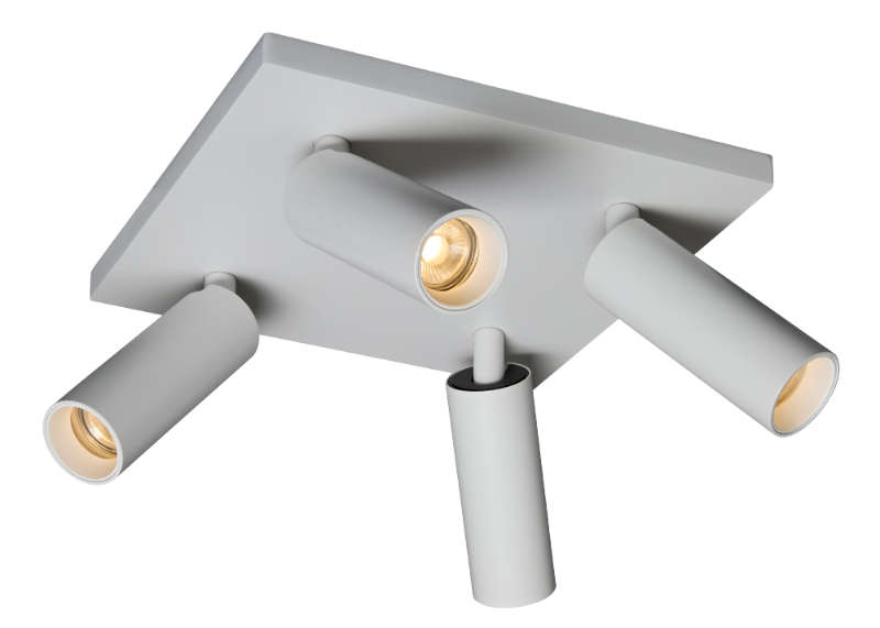 Unibright - Eliva 4 Square Wit 4 x 5W 3000K incl. ledlamp - ELSQ45W30