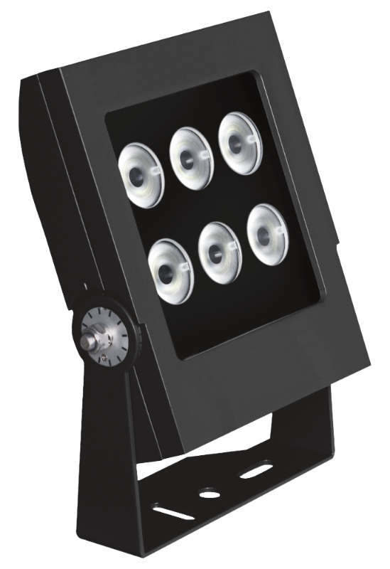 Proled - Schijnwerper IP65 6 x 4W RGBW LEDs 6500K - L1307CA
