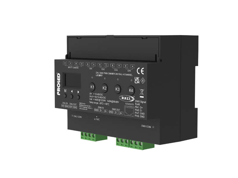 Proled - DALI DMX PWM Dimmer DIN RAIL 4 - L513M17