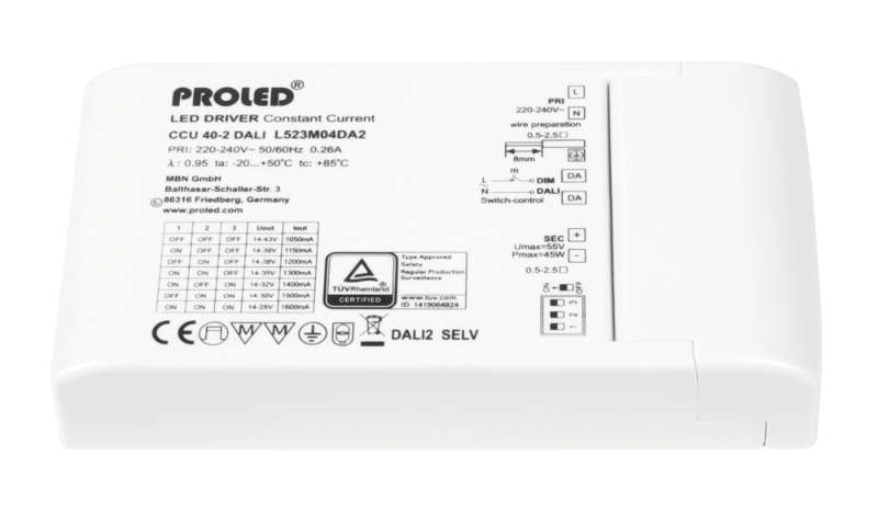 Proled - Octopus CCU DALI Voeding 14 43Vdc 45W - L523M04DA2