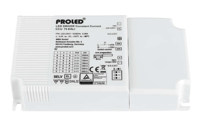 Proled - Octopus CCU DALI Voeding 25 71Vdc 75W - L523M07DA