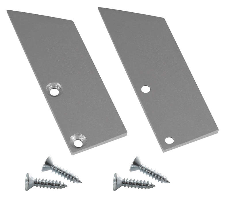 Proled - S line wall square eindkap set vlak alu (2 st.) - L696100E