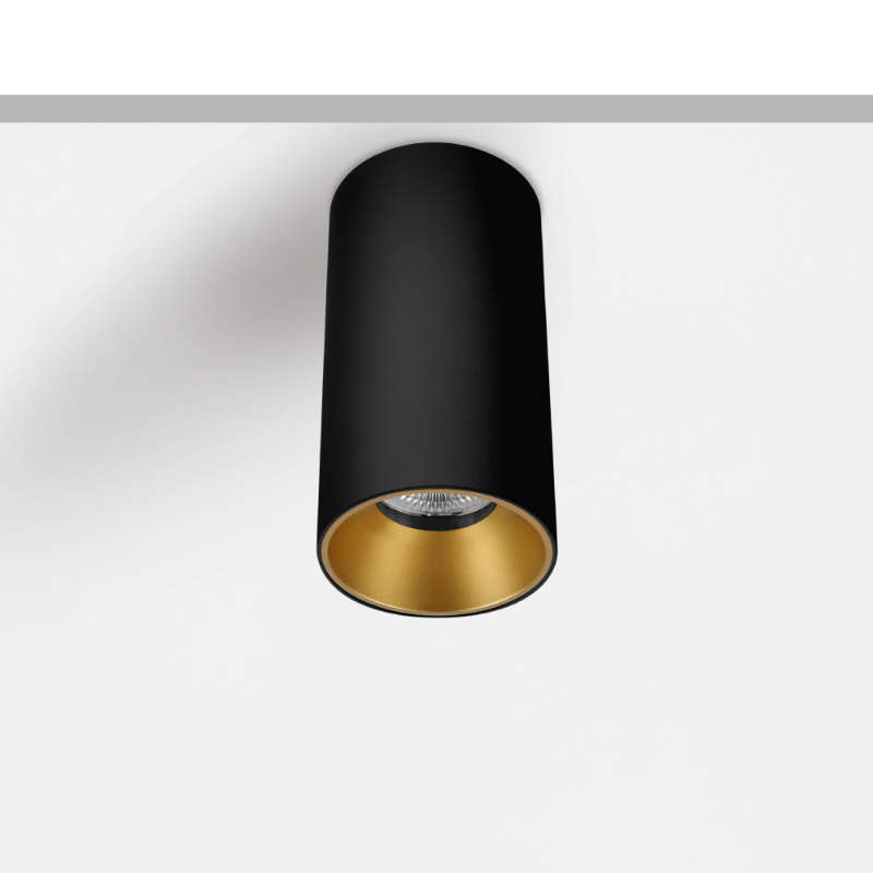 Proled - Plafondarmatuur Flexio Surface zwart/goud 3000K 18° - L7FLBSG061