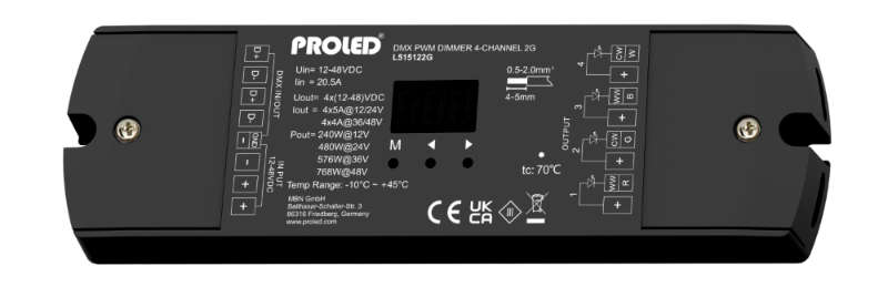 Proled - DMX PWM Dimmer 4 Kanal 2G - L515122G