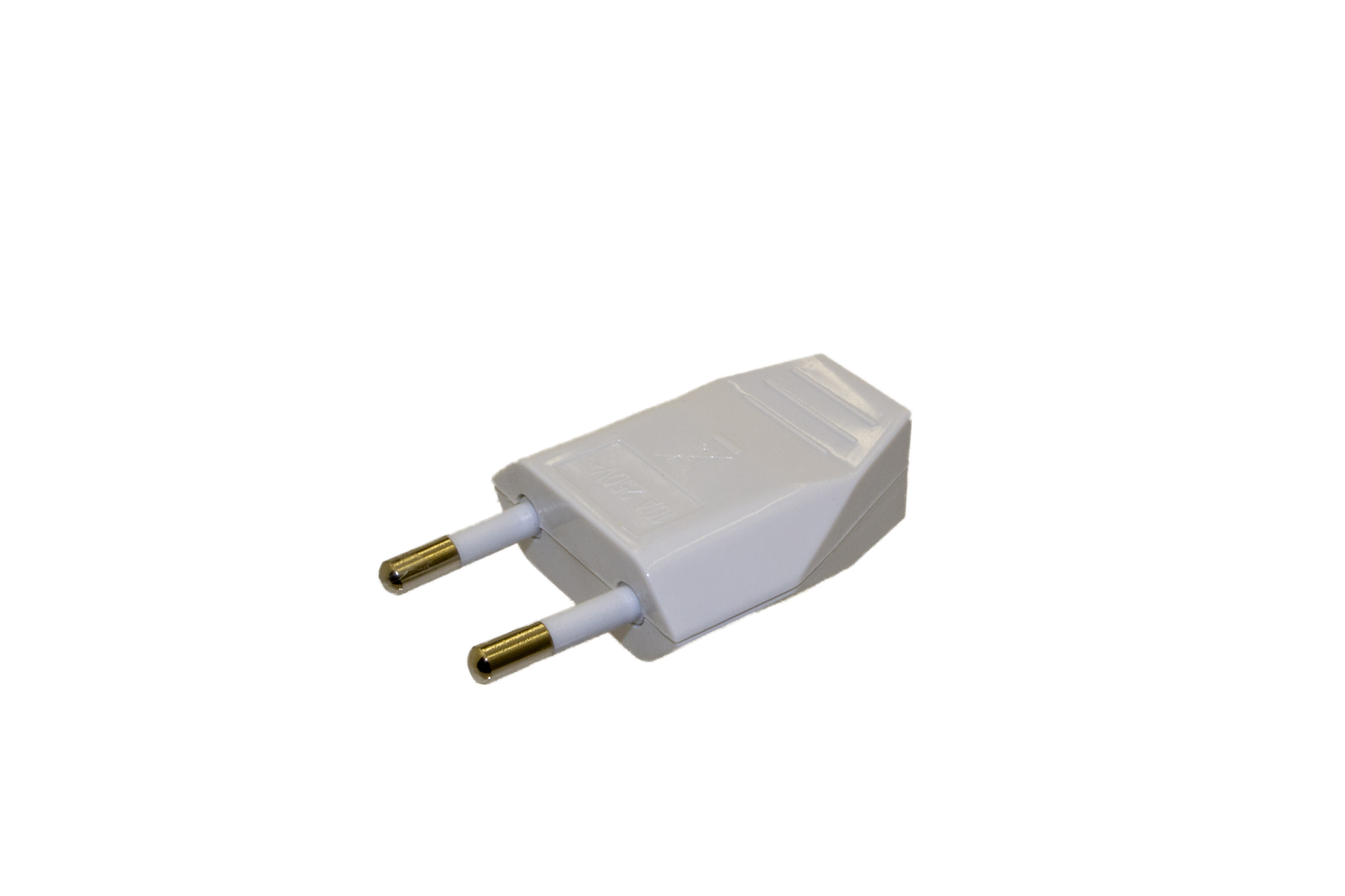 Huppertz - PLATTE STEKKER 2P WIT - C320W