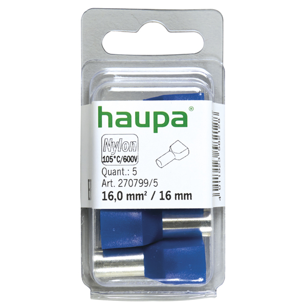 HAUPA - Twin adereindhuls 16/16 blauw "Smallpack" - 270799/5