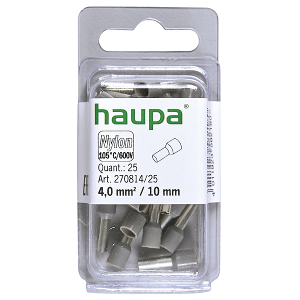 HAUPA - Adereindhuls geïsoleerd 4,0/10 grijs "Smallpack" - 270814/25