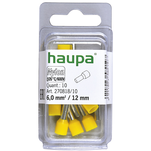 HAUPA - Adereindhuls geïsoleerd 6,0/12 geel "Smallpack" - 270818/10