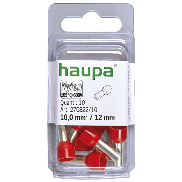 HAUPA - Adereindhuls geïsoleerd 10/12 rood "Smallpack" - 270822/10