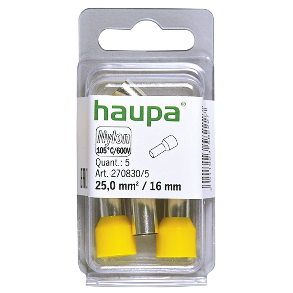 HAUPA - Adereindhuls geïsoleerd 25/16 geel "Smallpack" - 270830/5