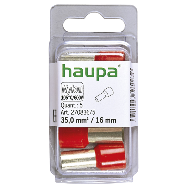 HAUPA - Adereindhuls geïsoleerd 35/16 rood "Smallpack" - 270836/5