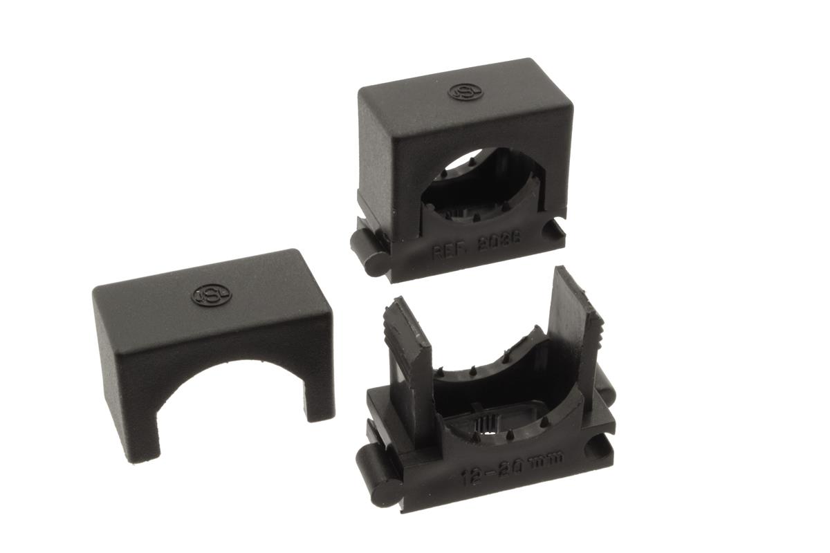 JSL - Aaneenschuifbare drukklem 12 20 mm zwart (50 st.) - 2036BLACK