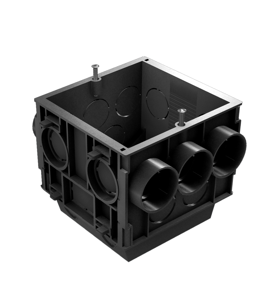 JSL - Inbouwdoos 60 x 60 x 65 mm met schroeven - 431v