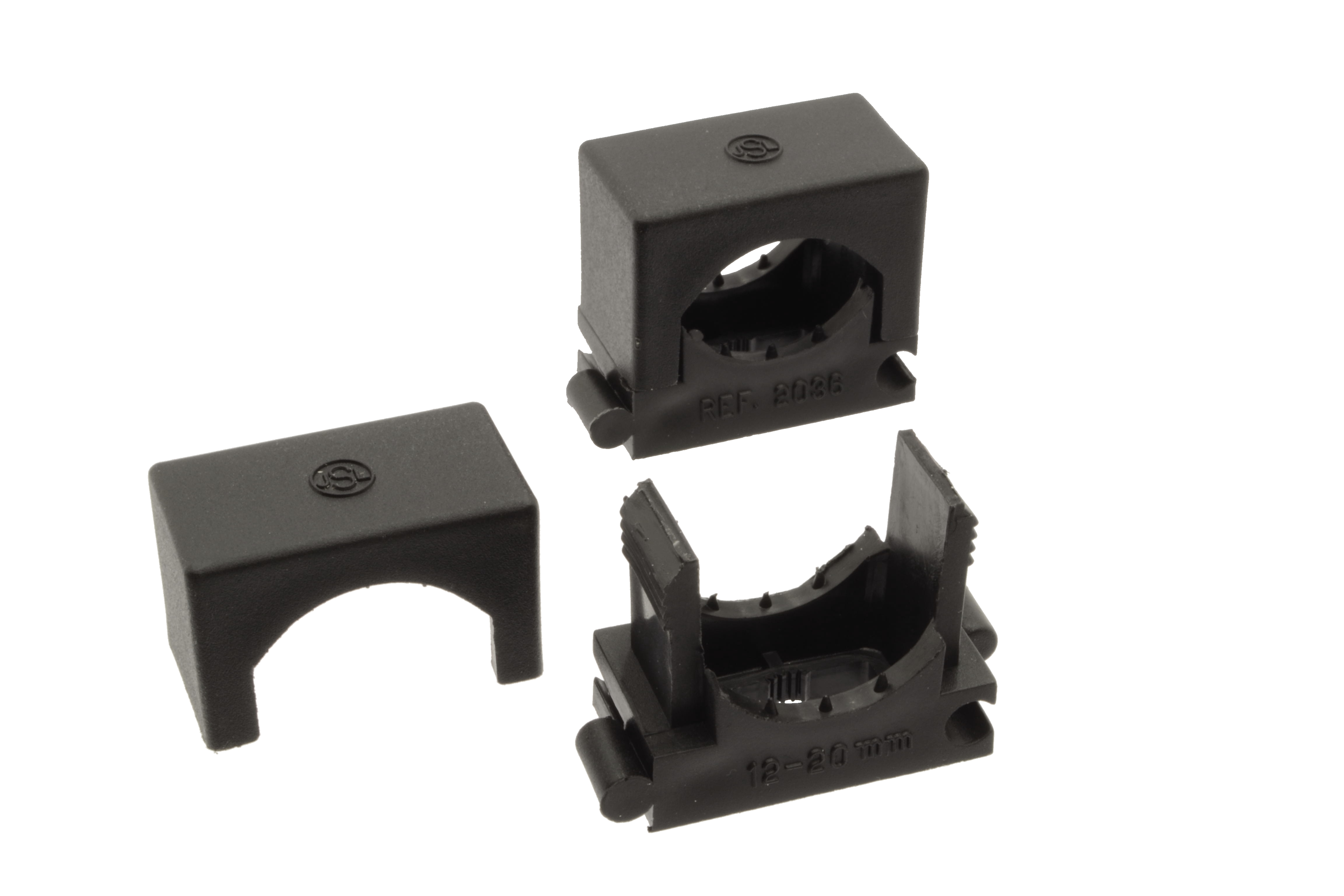 JSL - Aaneenschuifbare drukklem 12 20 mm zwart (50 st.) - 2036BLACK