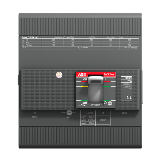 ABB - Vermogensschakelaar XT3S 250 TMD 100 A 4P - ABB1SDA068224R1