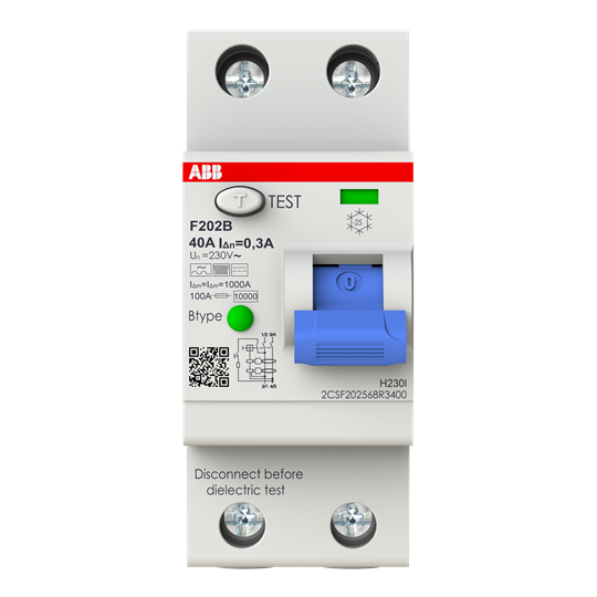 ABB - Differentieel 2 polig, 40A, 300mA B type - ABB2CSF202568R3400