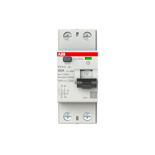 ABB - DIFFERENTIEELSCHAKELAAR VYA 2P 40A 30MA TYPE A - ABBVYA240030