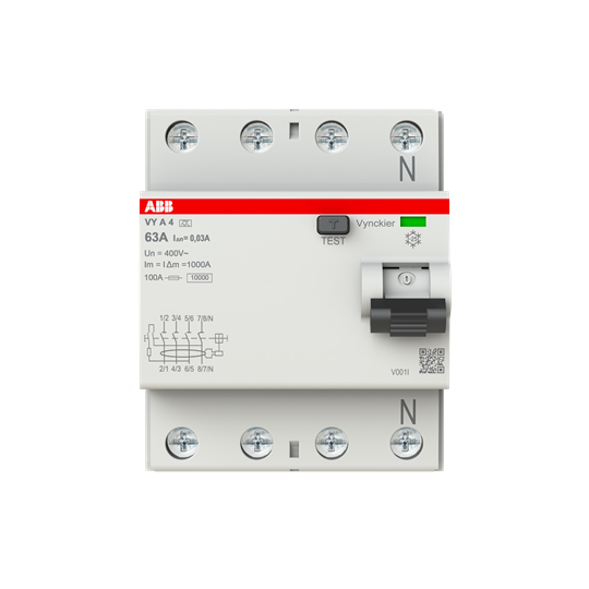 ABB - Differentieel VYA463/030PN 3P+N 63 A 30 mA type A - ABBVYA463030PN