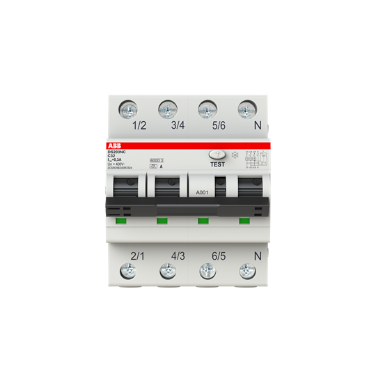 ABB - Diff. automaat DS203NC 3P+N C32 A 300 mA - ABB2CSR256140R3324