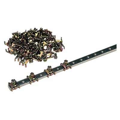 ABB - N/PE rail 1,2 m 12x5 mm met 50 klemmen en schroeven - ABBACC610017