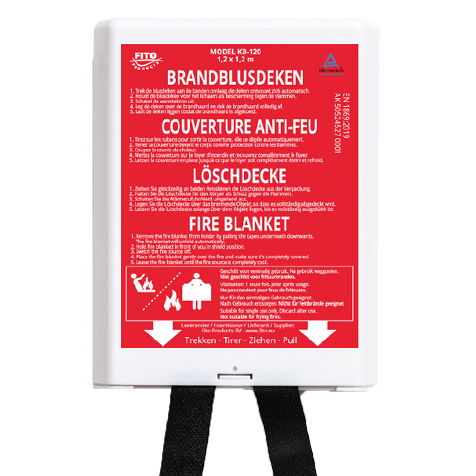Fito - Blusdeken 1,2 x 1,2 m met wandhouder - KB-120