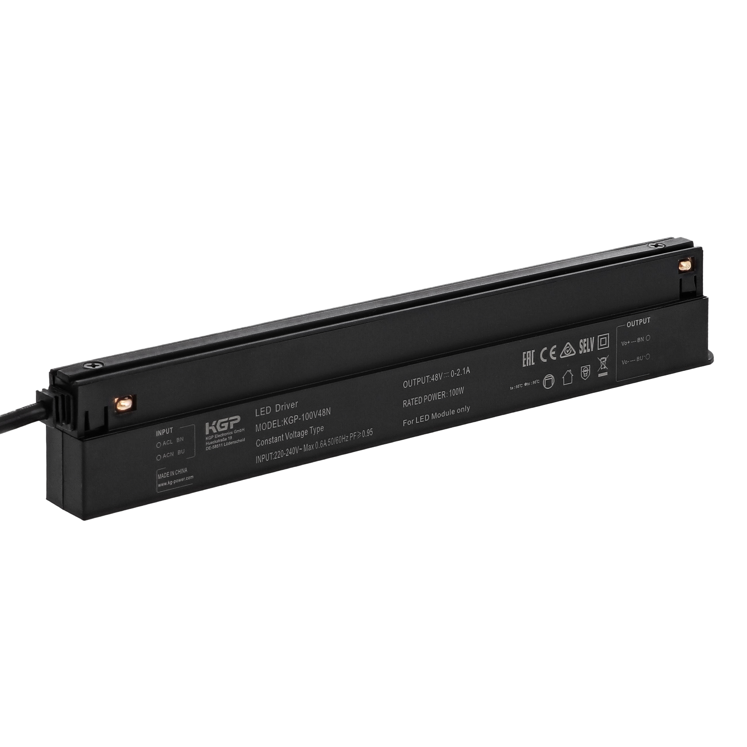 Indigo Lighting - INTRACK OMVORMER 100W 48V Mat zwart - CD182