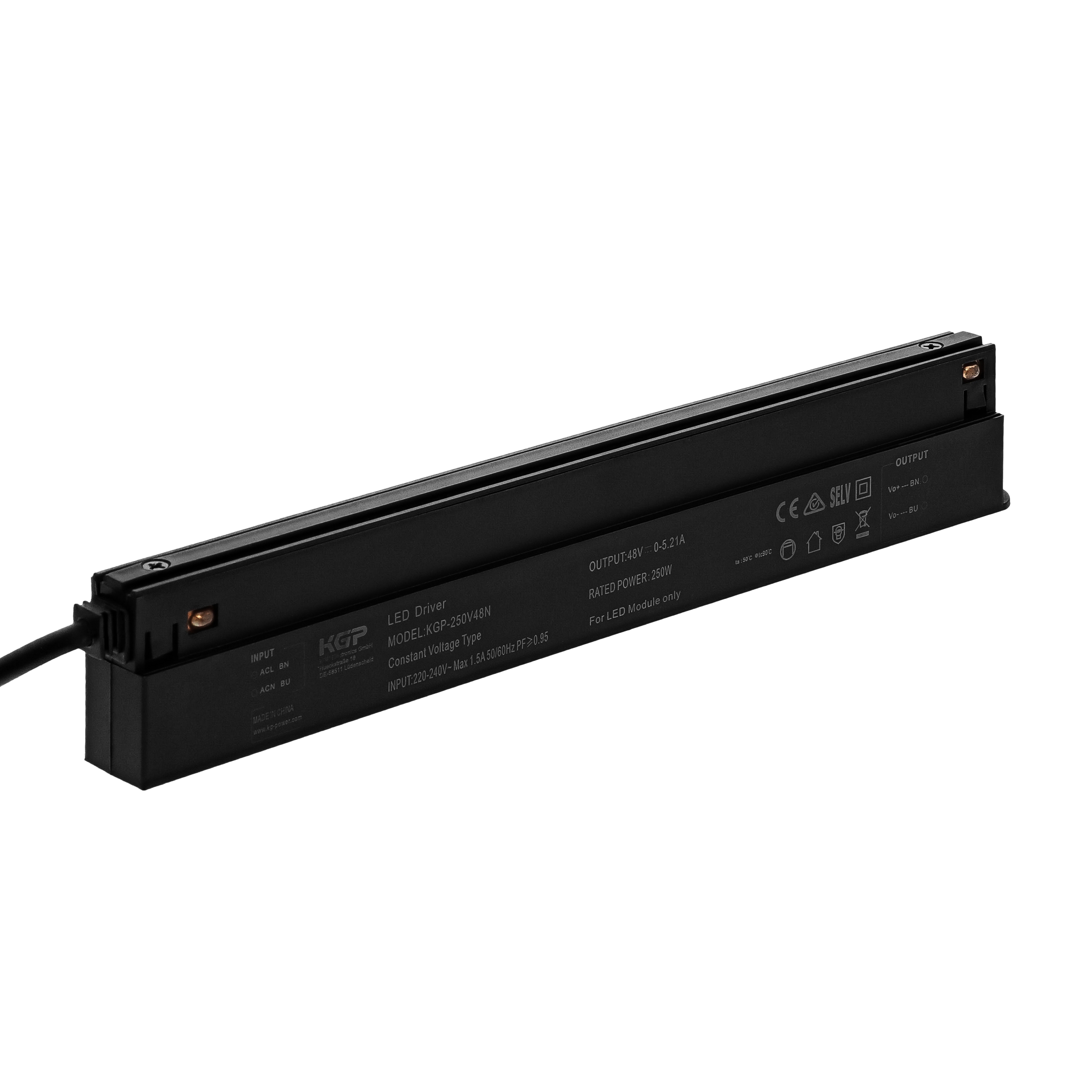 Indigo Lighting - INTRACK OMVORMER 250W 48V Mat zwart - CD183