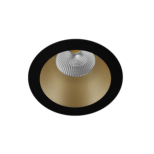 Indigo Lighting - KAHA RDH 7W 765Lm 60° IP65 DIM Mat zwart Mat messing - DO56644