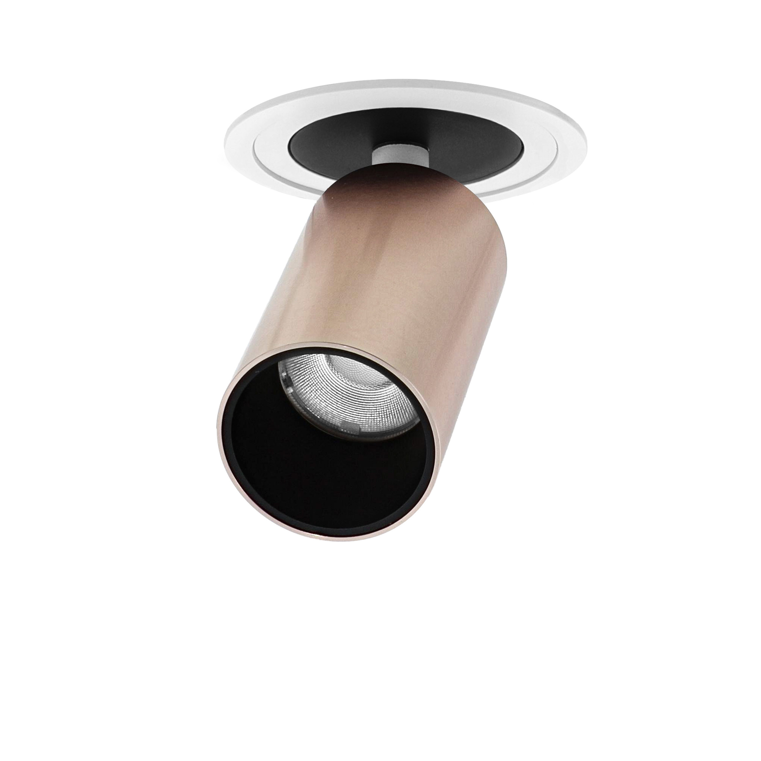 Indigo Lighting - OLYN 1 RDX 15W 1820Lm 36° DIM Mat wit Geborsteld roze - DO57151