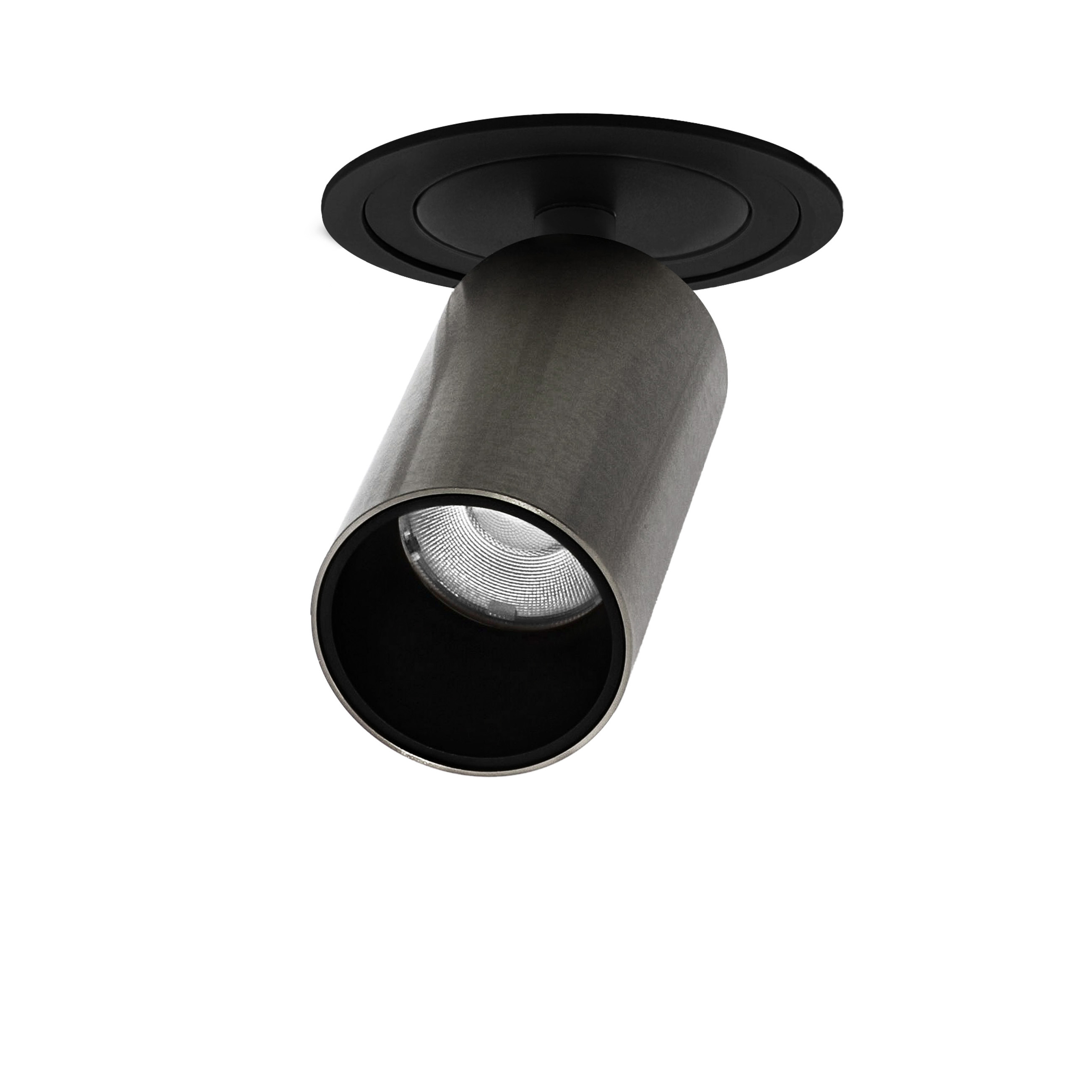 Indigo Lighting - OLYN 1 RDX 15W 1820Lm 36° DIM Mat zwart Geborsteld nikkel - DO57157