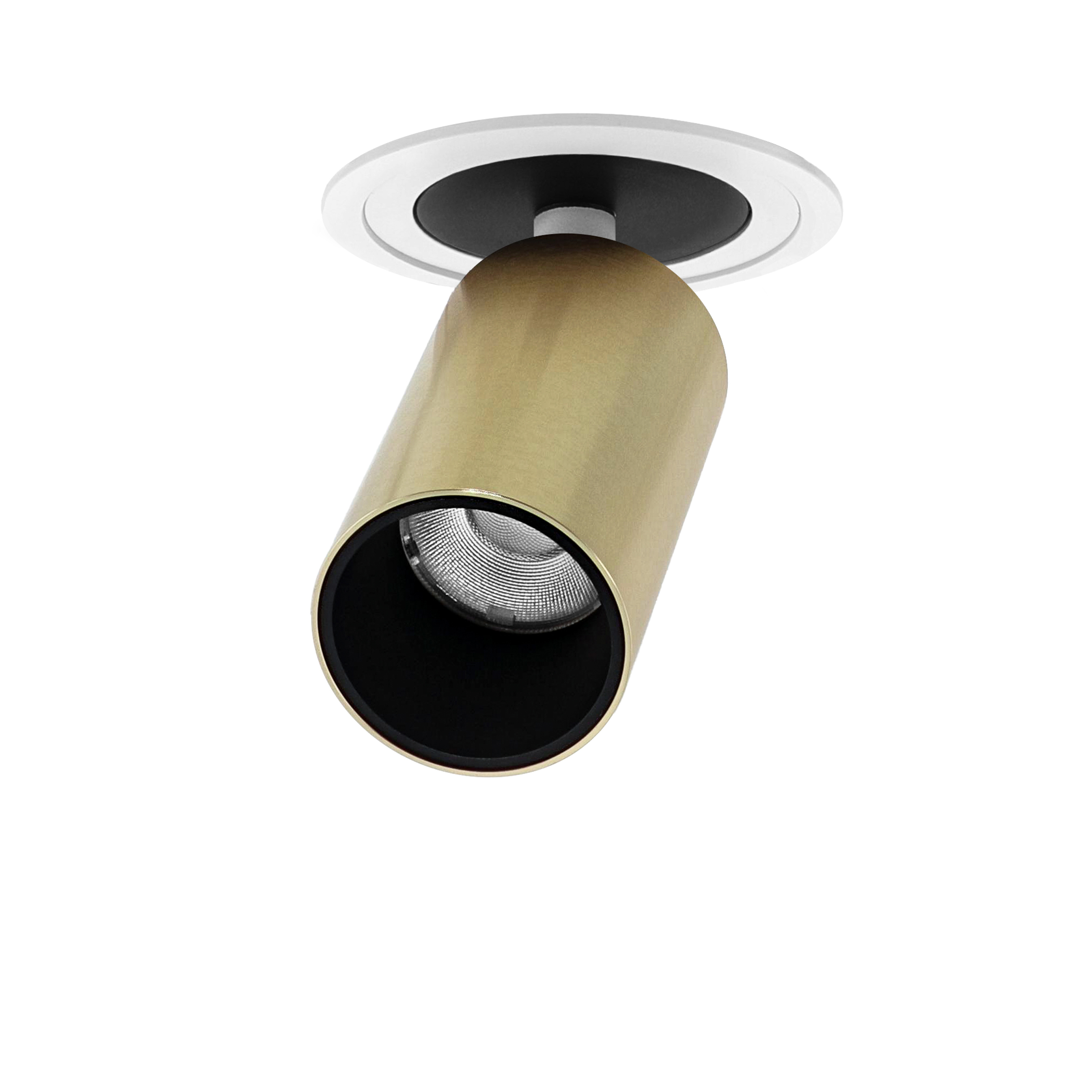 Indigo Lighting - OLYN 1 RDX 15W 1820Lm 36° DIM Mat wit Geborsteld goud - DO57159
