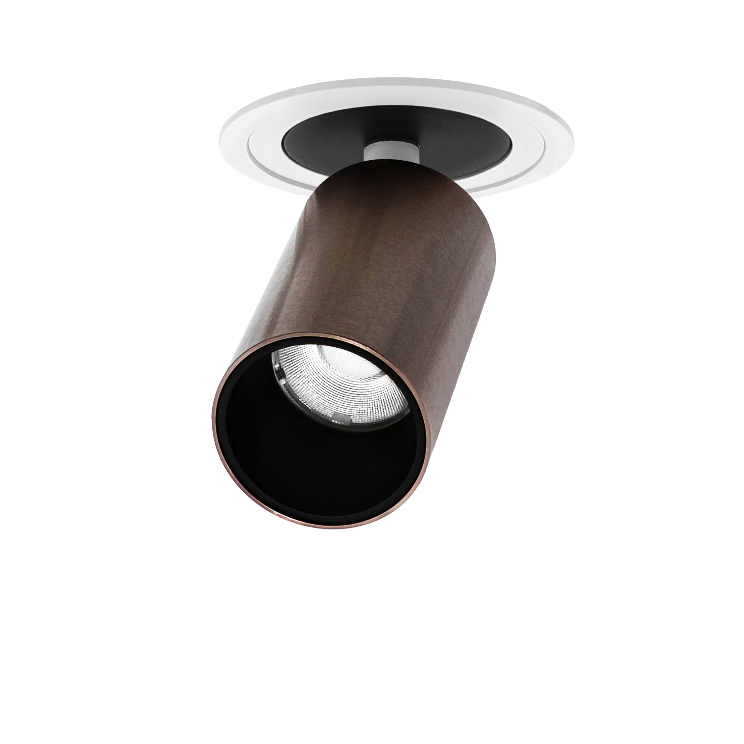 Indigo Lighting - OLYN 1 RDX 15W 1820Lm 36° DIM Mat wit Satijn brons - DO57165