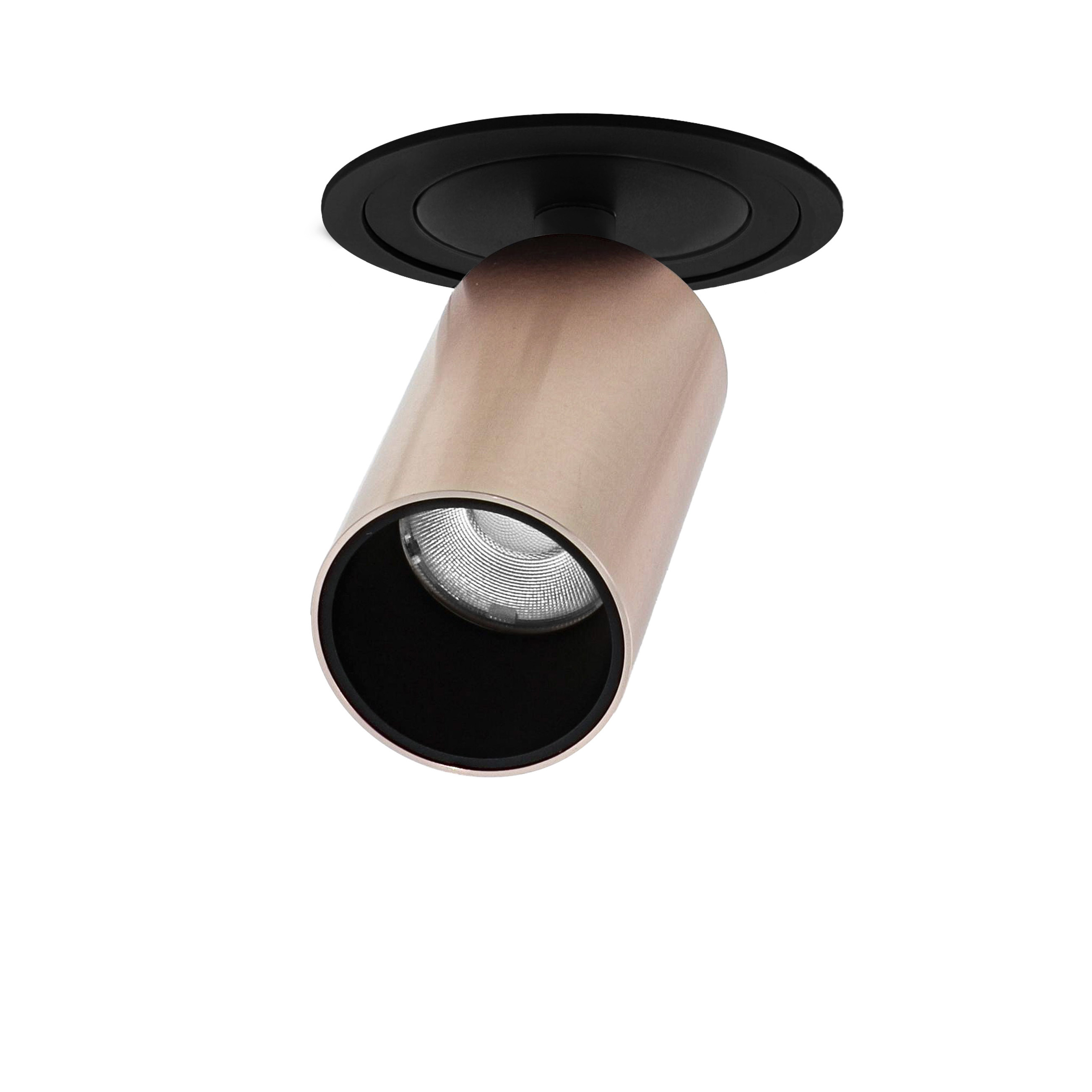 Indigo Lighting - OLYN 1 RDX 15W 1820Lm 36° DIM Mat zwart Geborsteld roze - DO57167