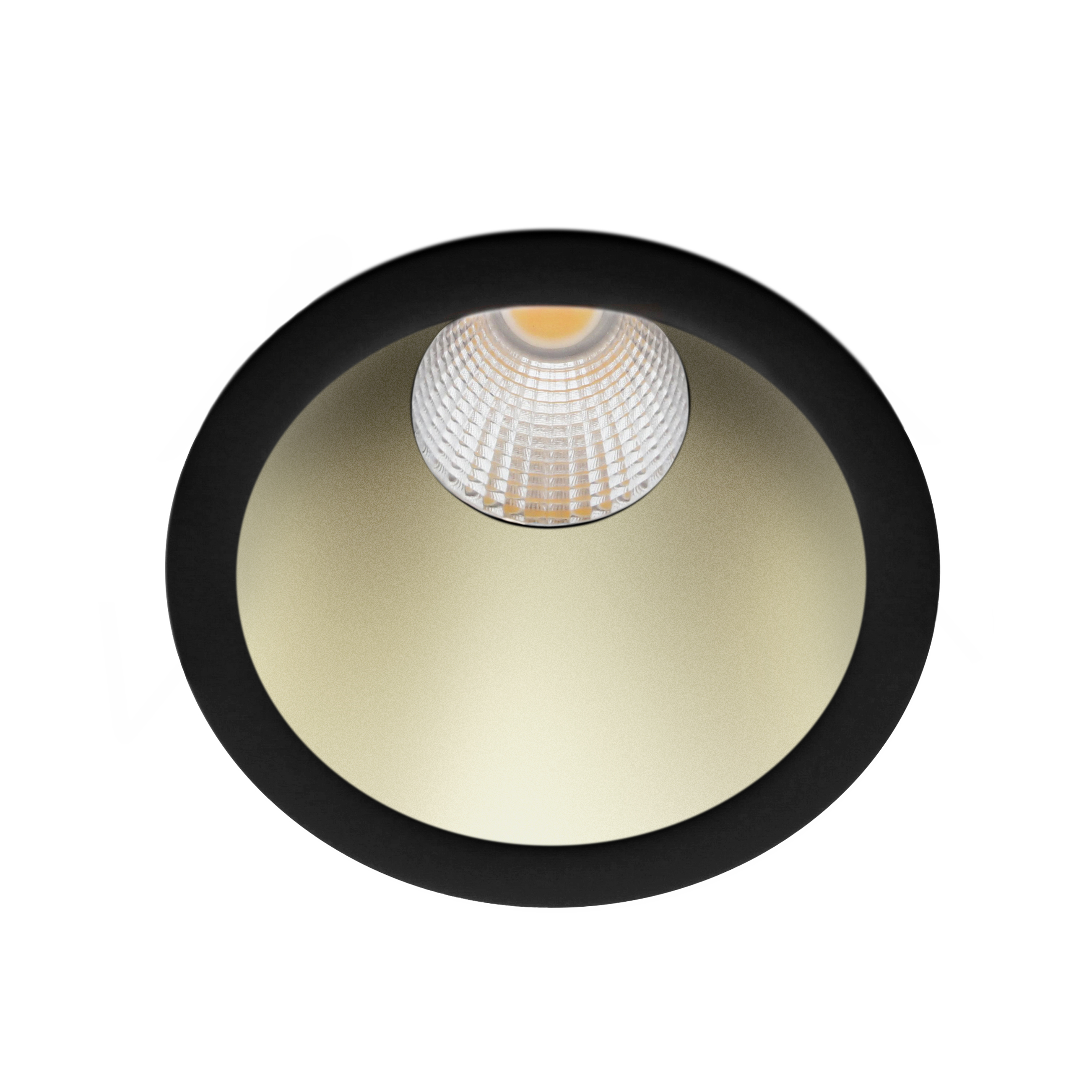 Indigo Lighting - ELENA S RDH 4W 330Lm 45° IP65 DIM Mat zwart Mat messing - DO57344