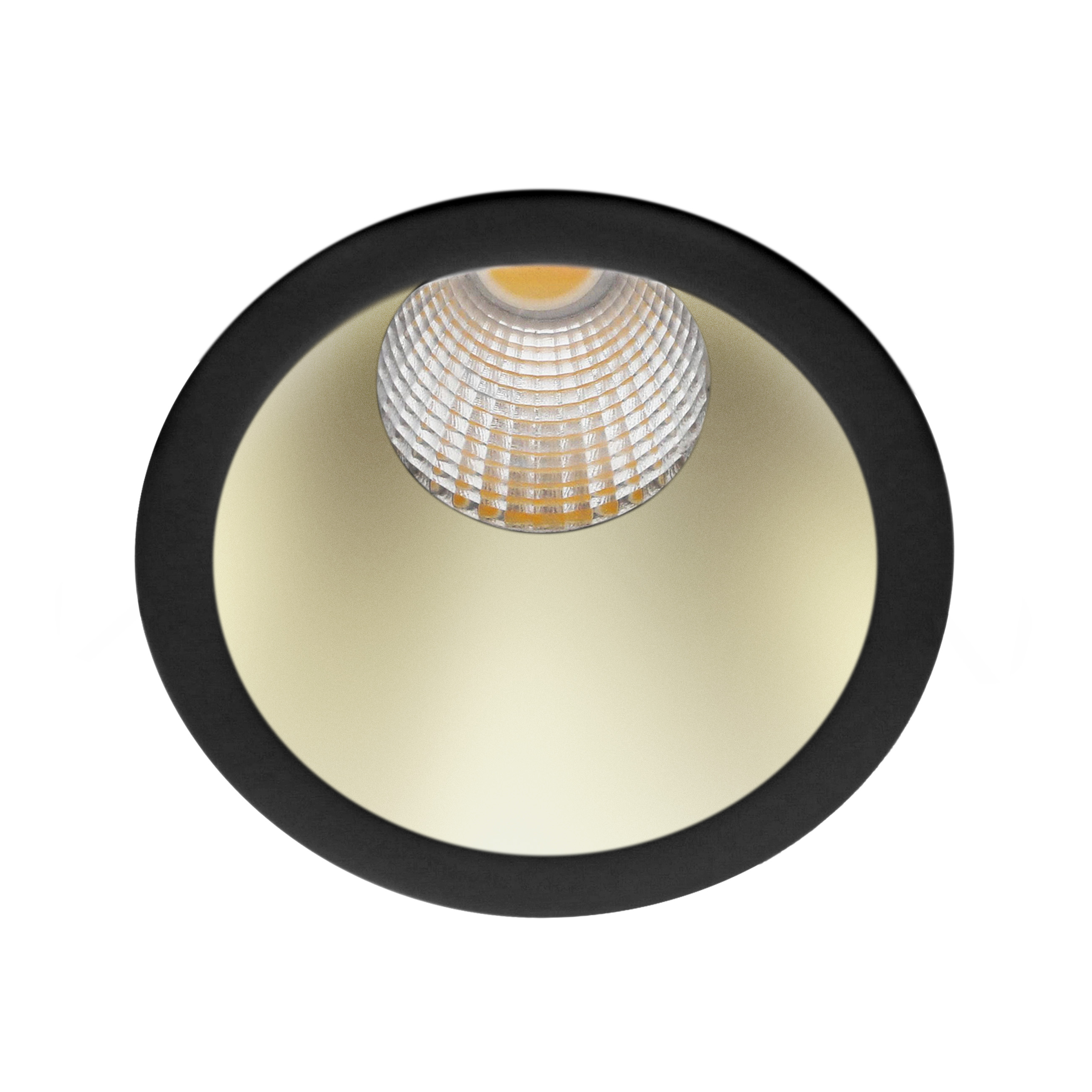 Indigo Lighting - ELENA M RDH 6W 460Lm 40° IP65 DIM Mat zwart Mat messing - DO57444