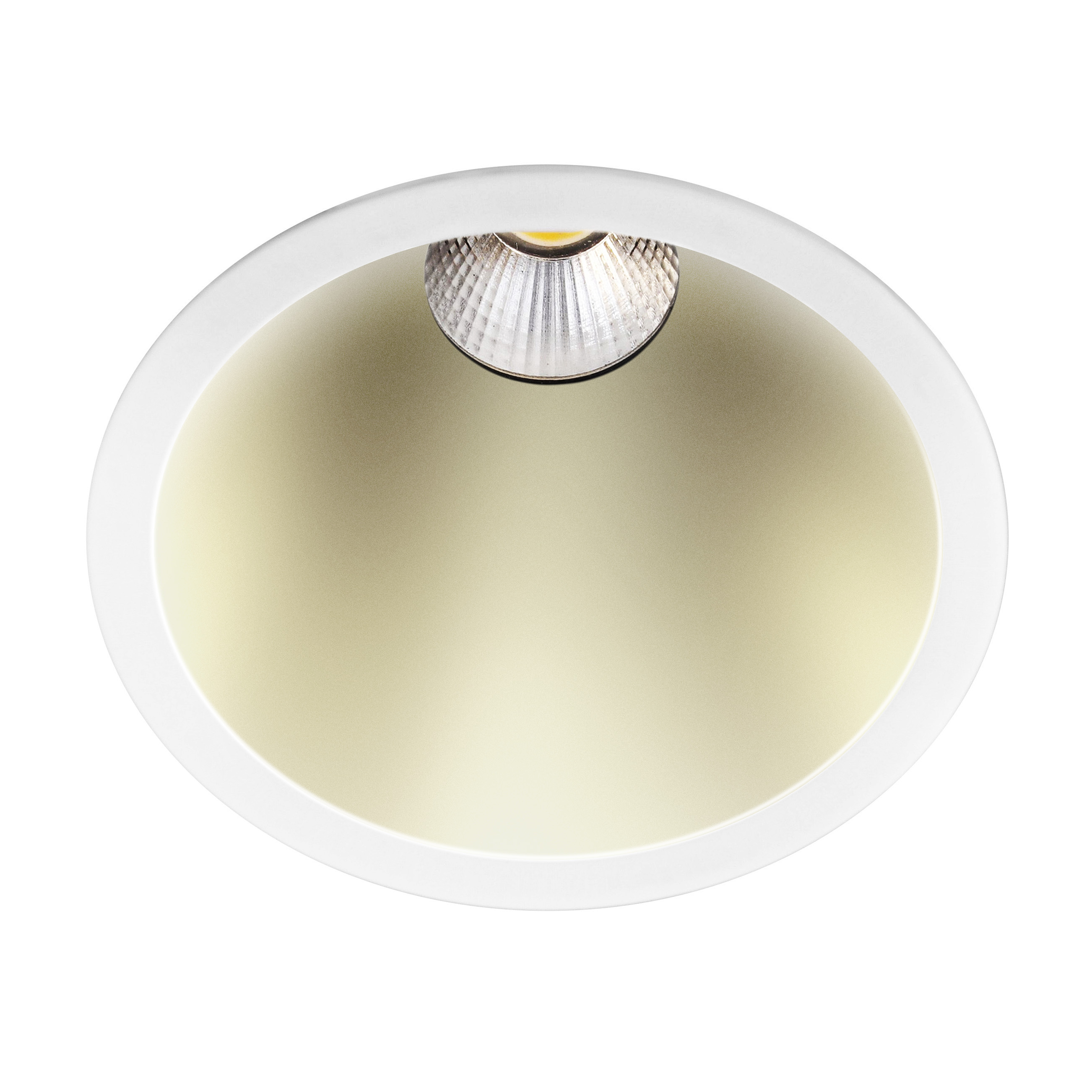 Indigo Lighting - ELENA L RDH 7,5W 700Lm 38° IP65 DIM Mat wit Mat messing - DO57648