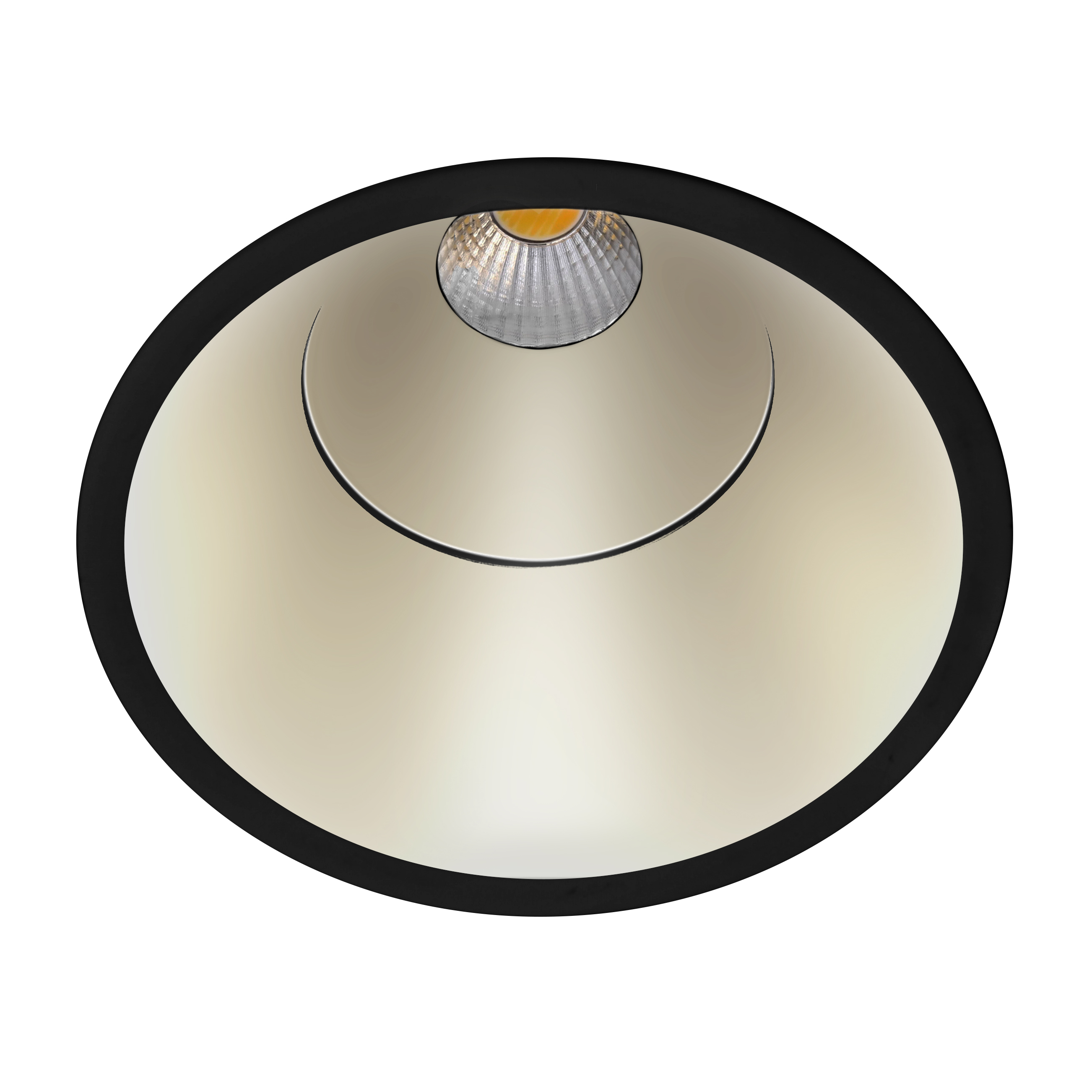 Indigo Lighting - ELENA XL RDX 10W 820Lm 45° IP65 DALI Mat zwart Mat messing - DO58744