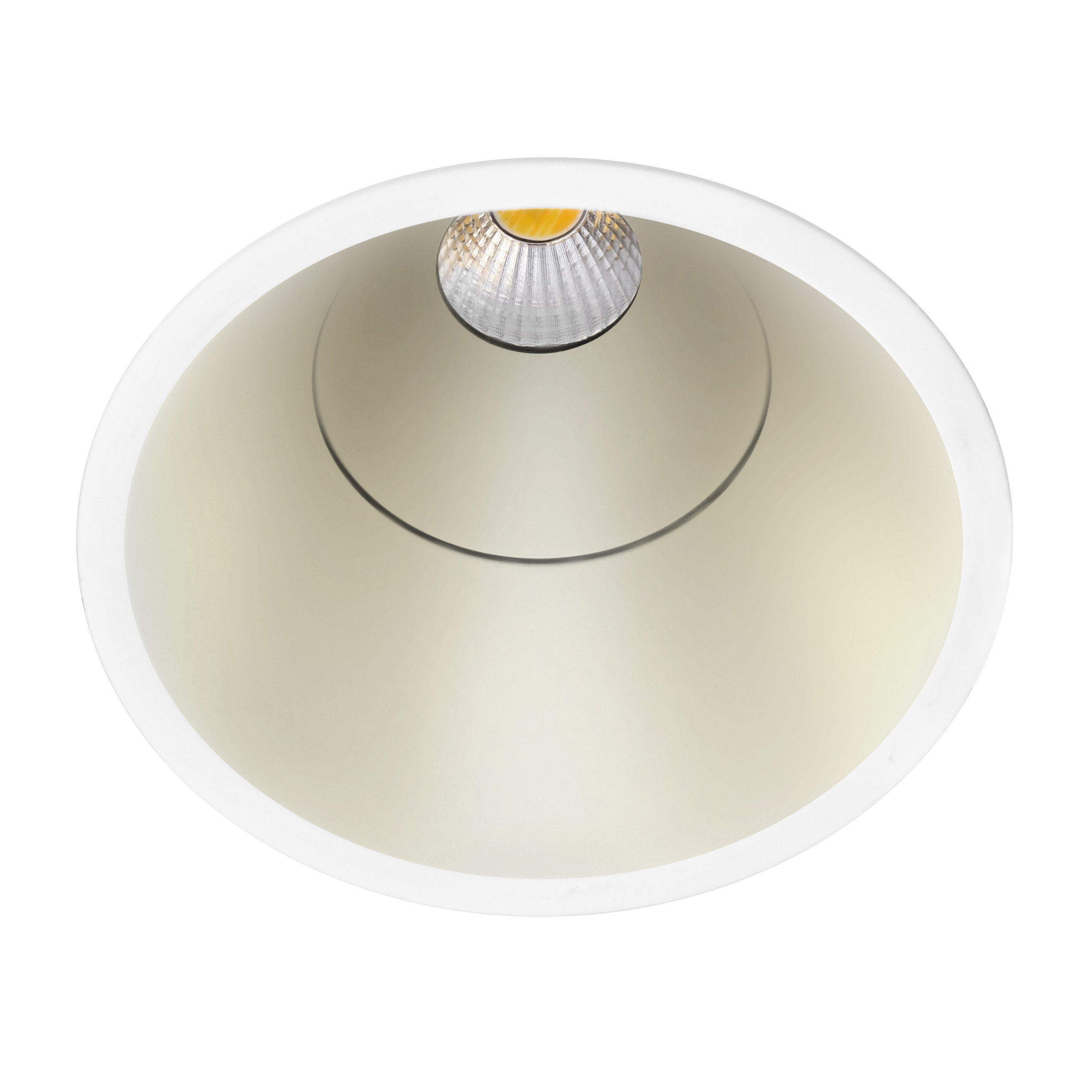 Indigo Lighting - ELENA XL RDX 10W 820Lm 45° IP65 DALI Mat wit Mat messing - DO58748