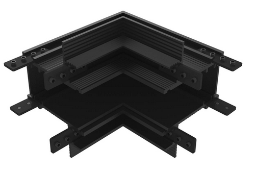Indigo Lighting - VERBINDING L 90° WAND BINNEN MET TR24805 Mat zwart - TR26405