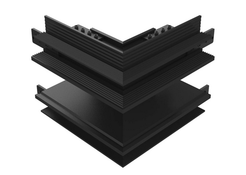 Indigo Lighting - VERBINDING L 90° WAND BUITEN MET TR24805 Mat zwart - TR26505