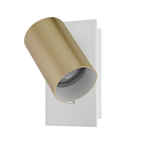 Indigo Lighting - LIVRO GU10 MAX 8W PAR16 Mat wit Geborsteld messing - WA27454