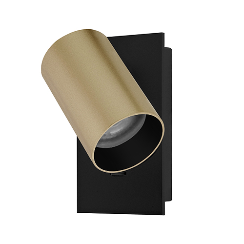 Indigo Lighting - LIVRO GU10 MAX 8W PAR16 Mat zwart Geborsteld messing - WA27455