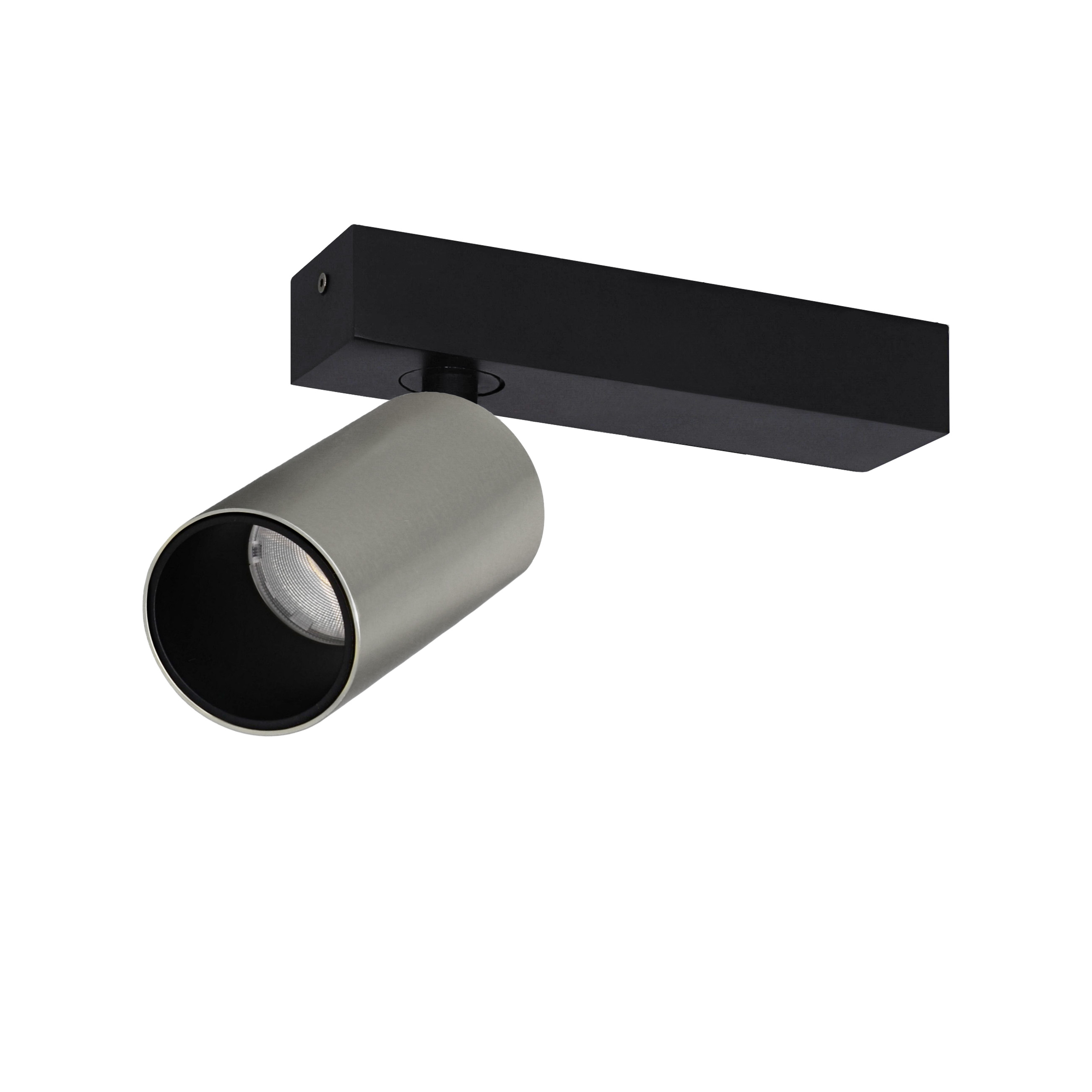 Indigo Lighting - OLYN 1 W 15W 1820Lm 36° DIM Mat zwart Geborsteld nikkel - WA28757