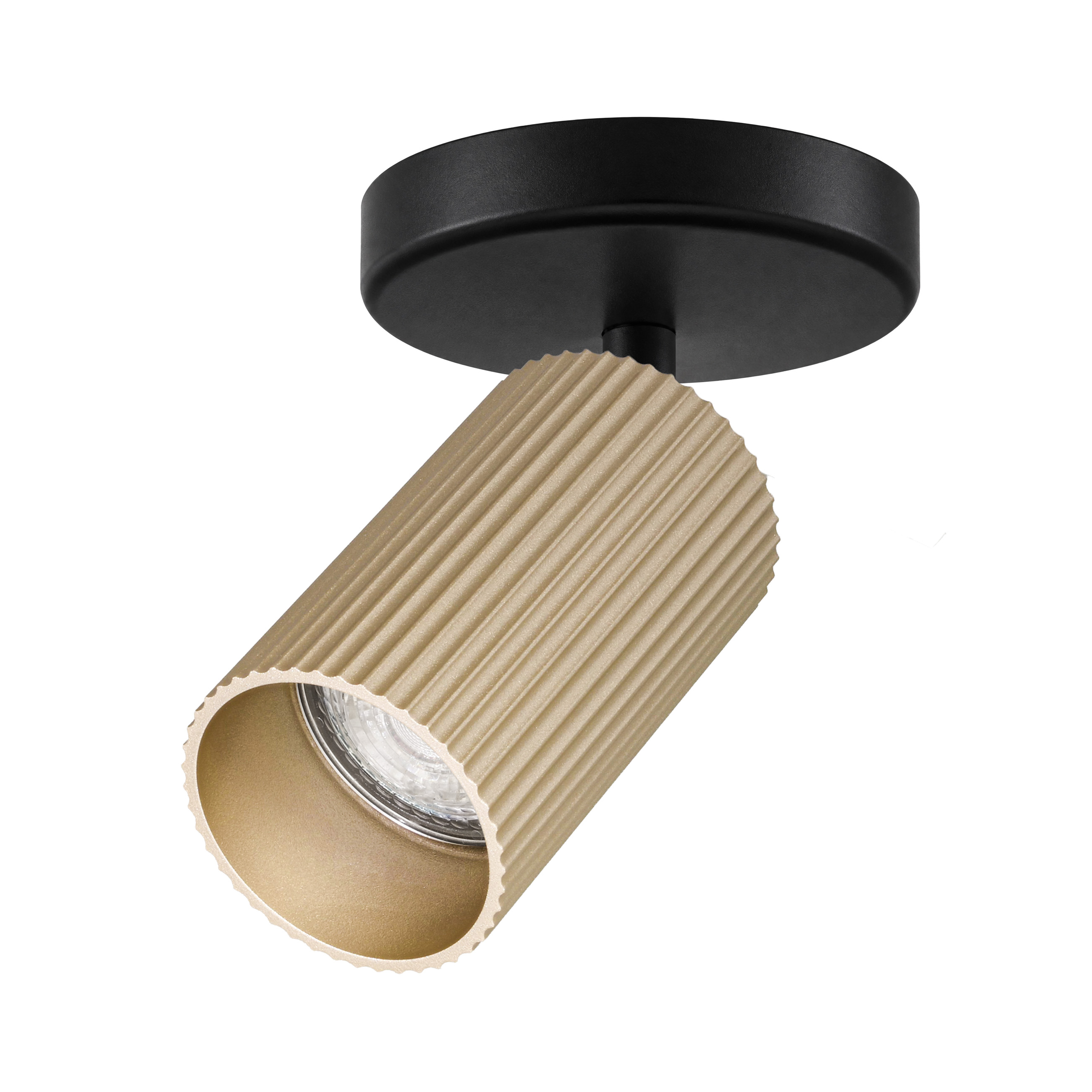 Indigo Lighting - TESSERA 1 C GU10 MAX10W PAR16 Mat zwart Champagne - WA33108
