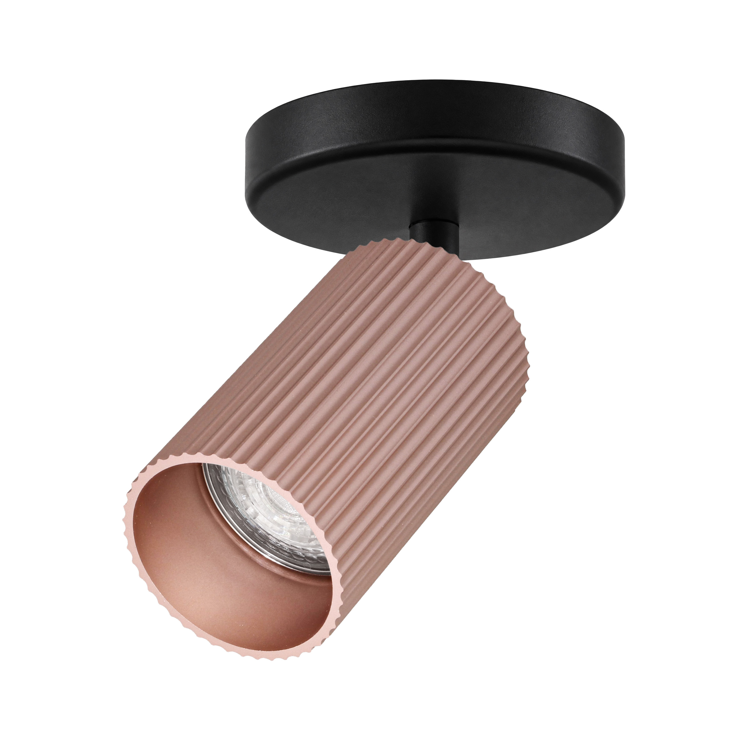 Indigo Lighting - TESSERA 1 C GU10 MAX10W PAR16 Mat zwart Roze - WA33183