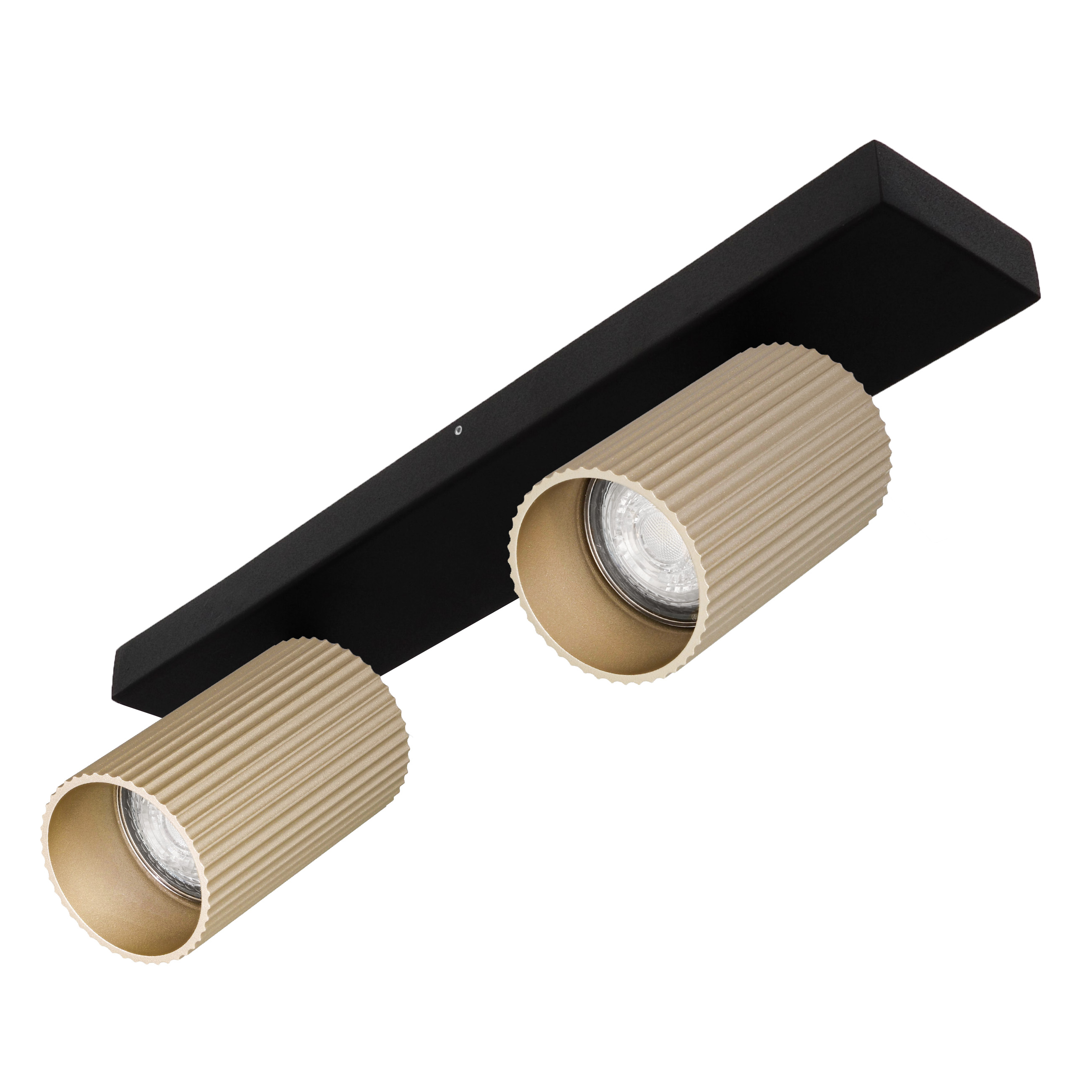 Indigo Lighting - TESSERA 2 C GU10 MAX2x10W PAR16 Mat zwart Champagne - WA33208