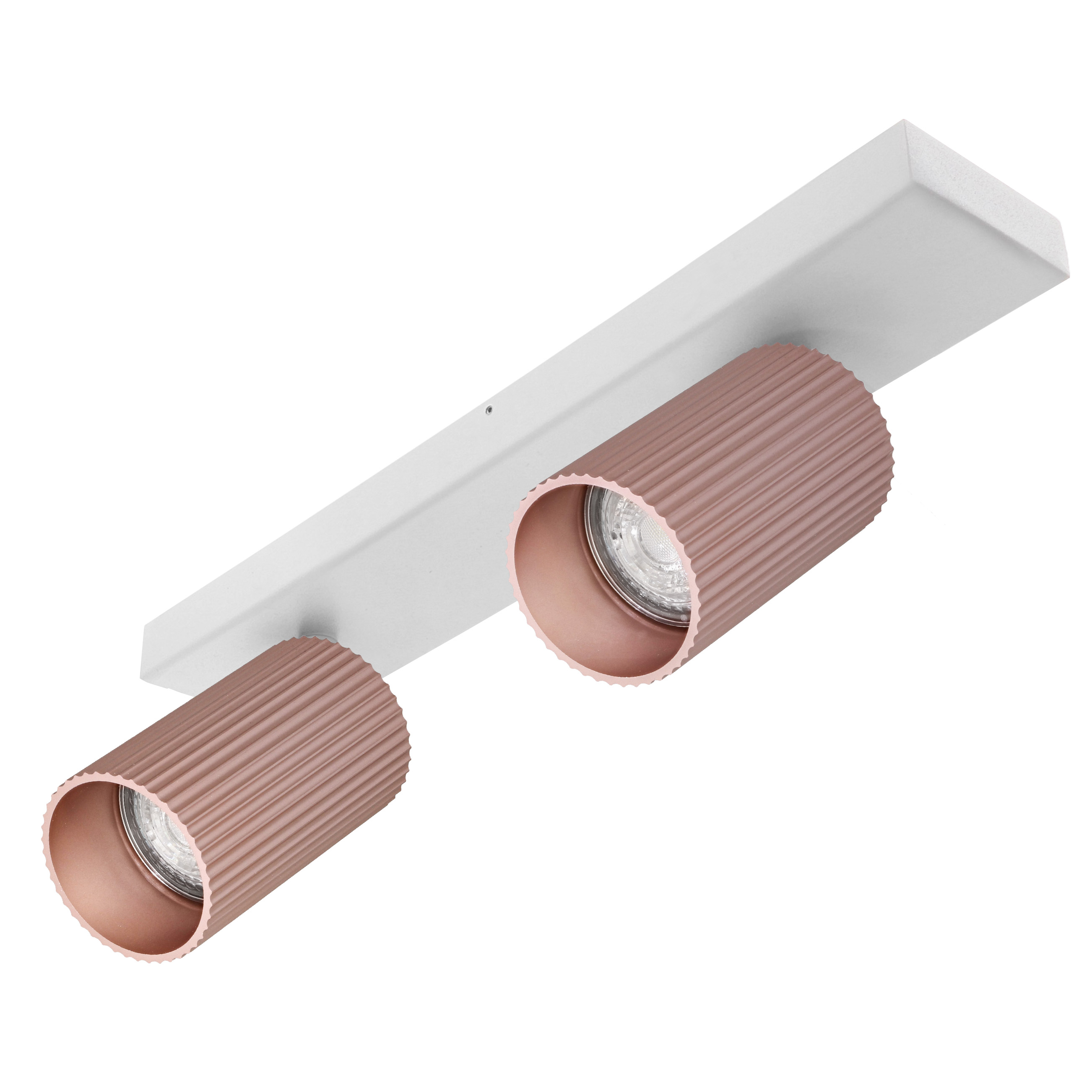 Indigo Lighting - TESSERA 2 C GU10 MAX2x10W PAR16 Mat wit Roze - WA33282