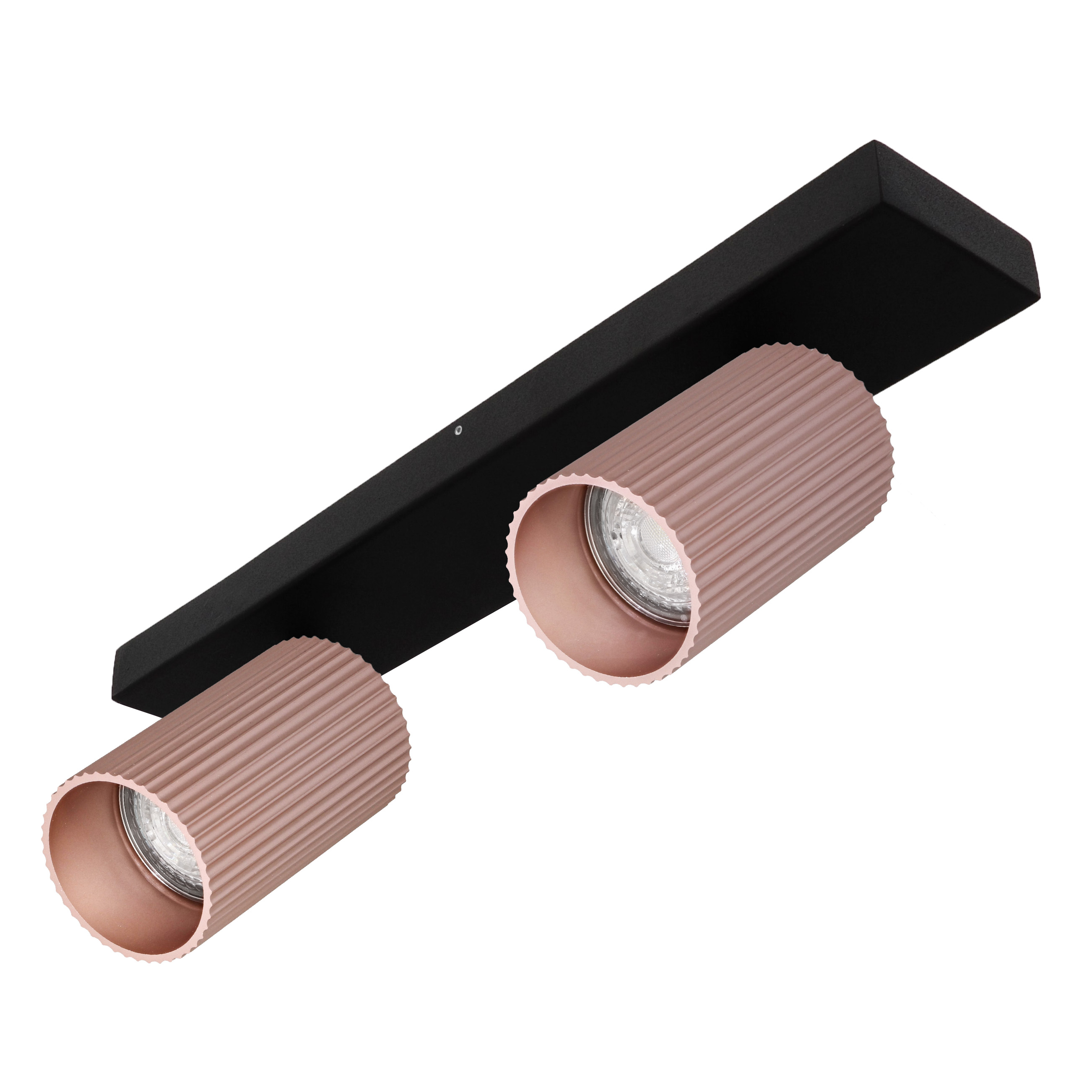 Indigo Lighting - TESSERA 2 C GU10 MAX2x10W PAR16 Mat zwart Roze - WA33283