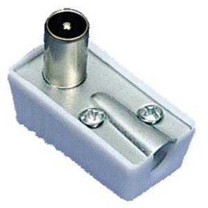 Elix - Haakse coaxstekker 9,5 mm mannelijk met schroef - 37281